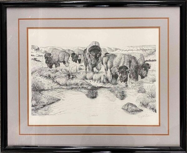 Terry McLean - Waterhole Framed