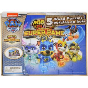 5/pk Paw Patrol Wood Puzzle - Super Paws (11.5" x 9")