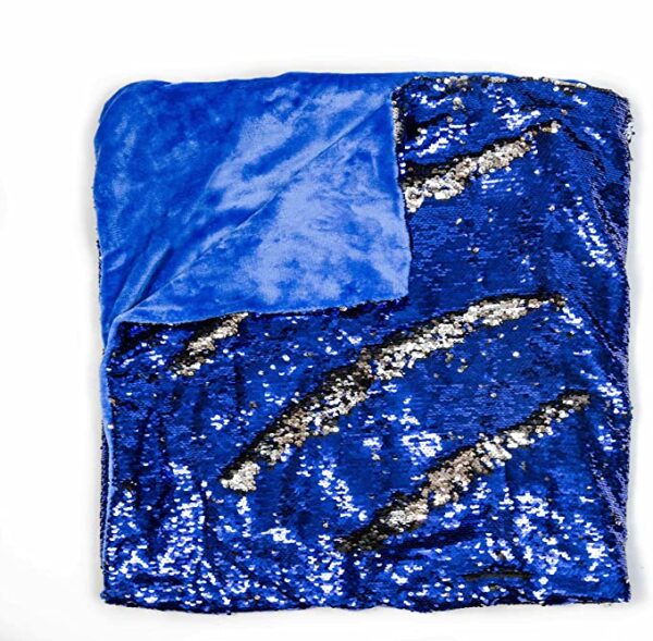 Reversible Sequin Blanket (Blue/Silver)