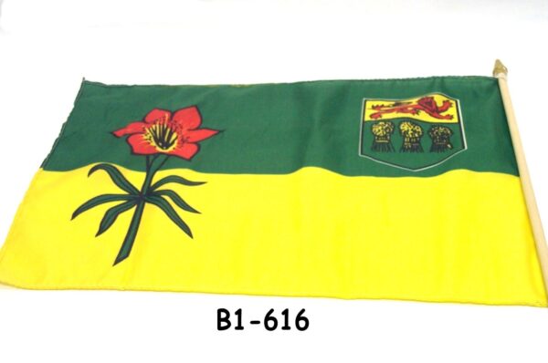 Saskatchewan Provincial Flag on Stick (12" x 18")