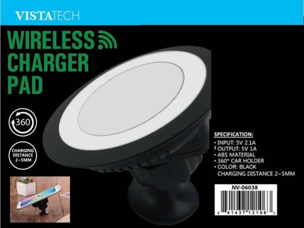 Wireless Charger Pad w/ Swivel Car Holder