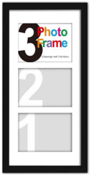 Black 3 Opening Collage Frame