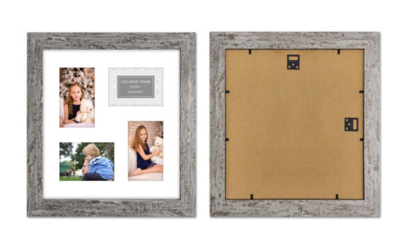 Grey & Gold Distressed Collage frame